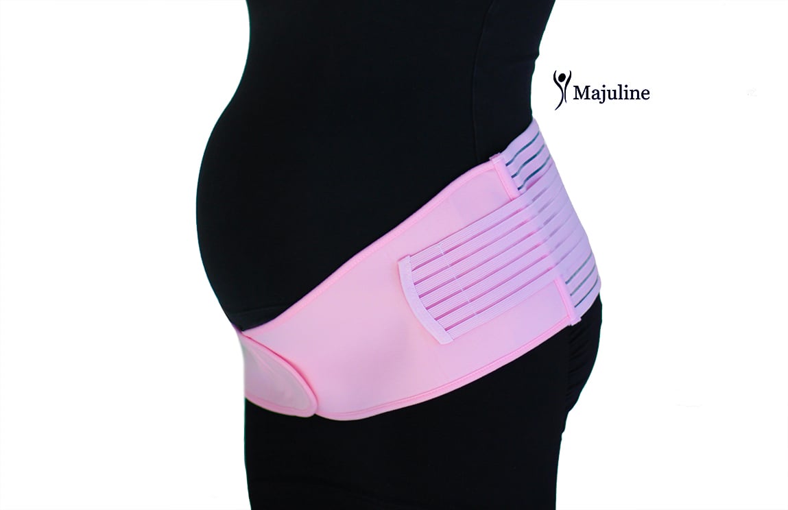 GECONLE Ceinture ventrale de grossesse, ceinture de soutien pour le ventre  et le dos, Noir , M : : Mode
